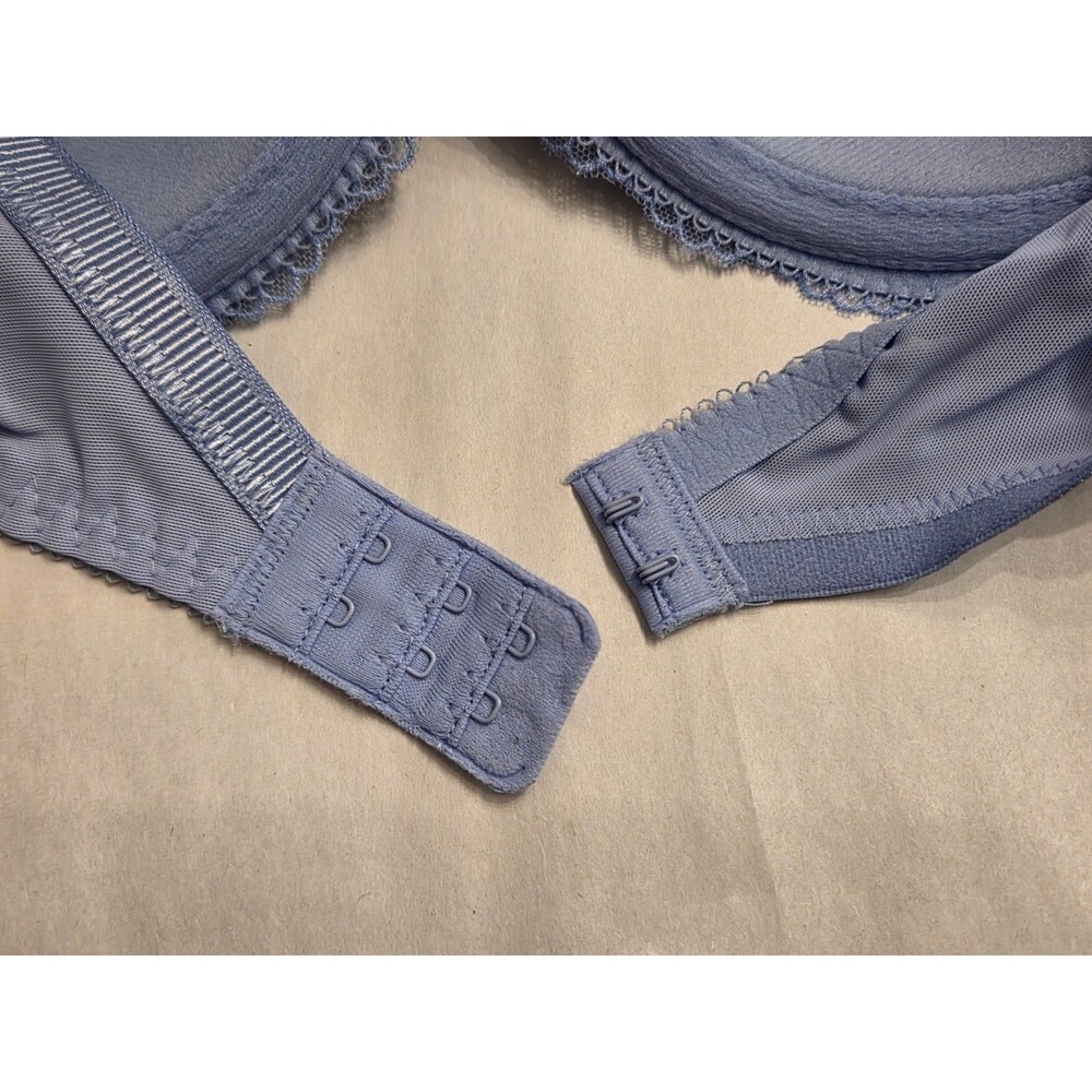 NWT Wacoal Lace Trim T-Shirt Bra 34D Periwinkle Blue Underwire Smooth Cups - Picture 5 of 9